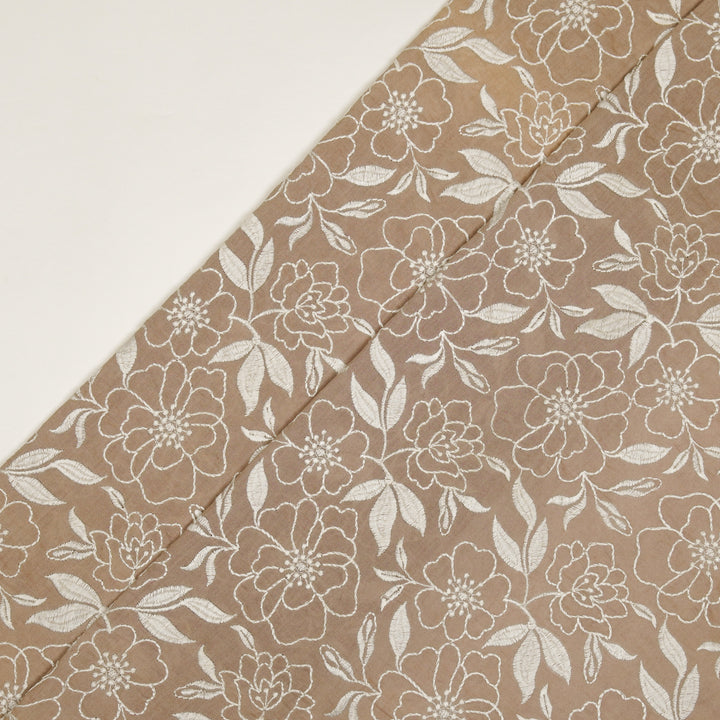 Samha Jaal on Onion Malmal Embroidered Fabric