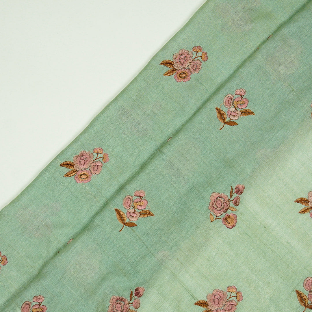 Atifa Buti on Sea Green Tussar Silk