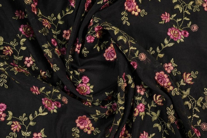 Ivana Jaal On Black Cotton Silk