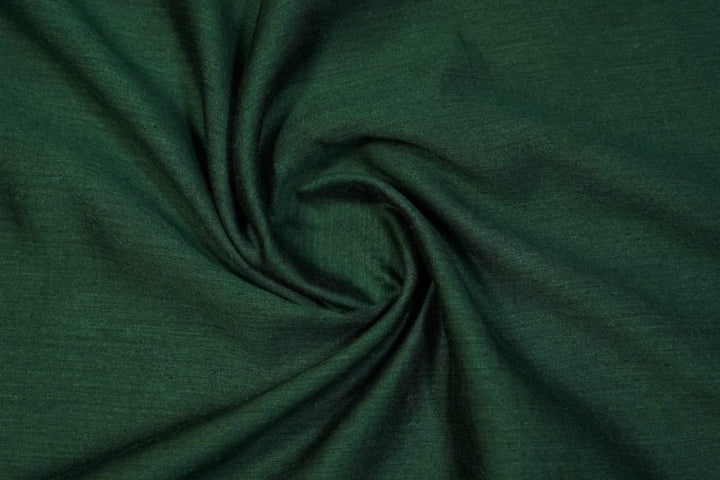 Bottle Green Colour Plain Munga Silk