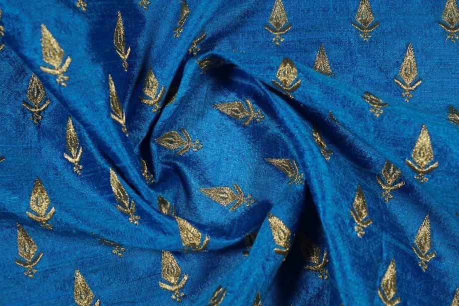 Mehreen Buti on Peacock Blue Raw Silk -Zarinama