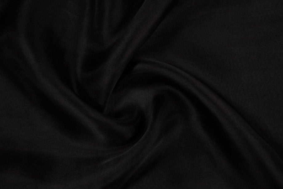 Black Plain Silk Organza- Zarinama