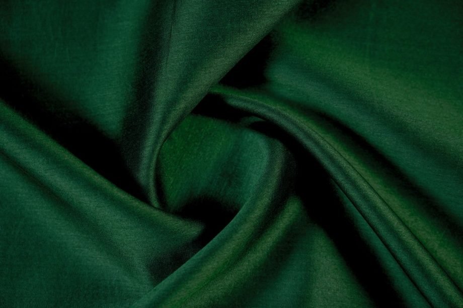 Bottle Green Plain Silk Chanderi – Zarinama