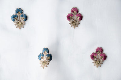 Afaaf Embroidered Buti on Sky Blue Silk Organza