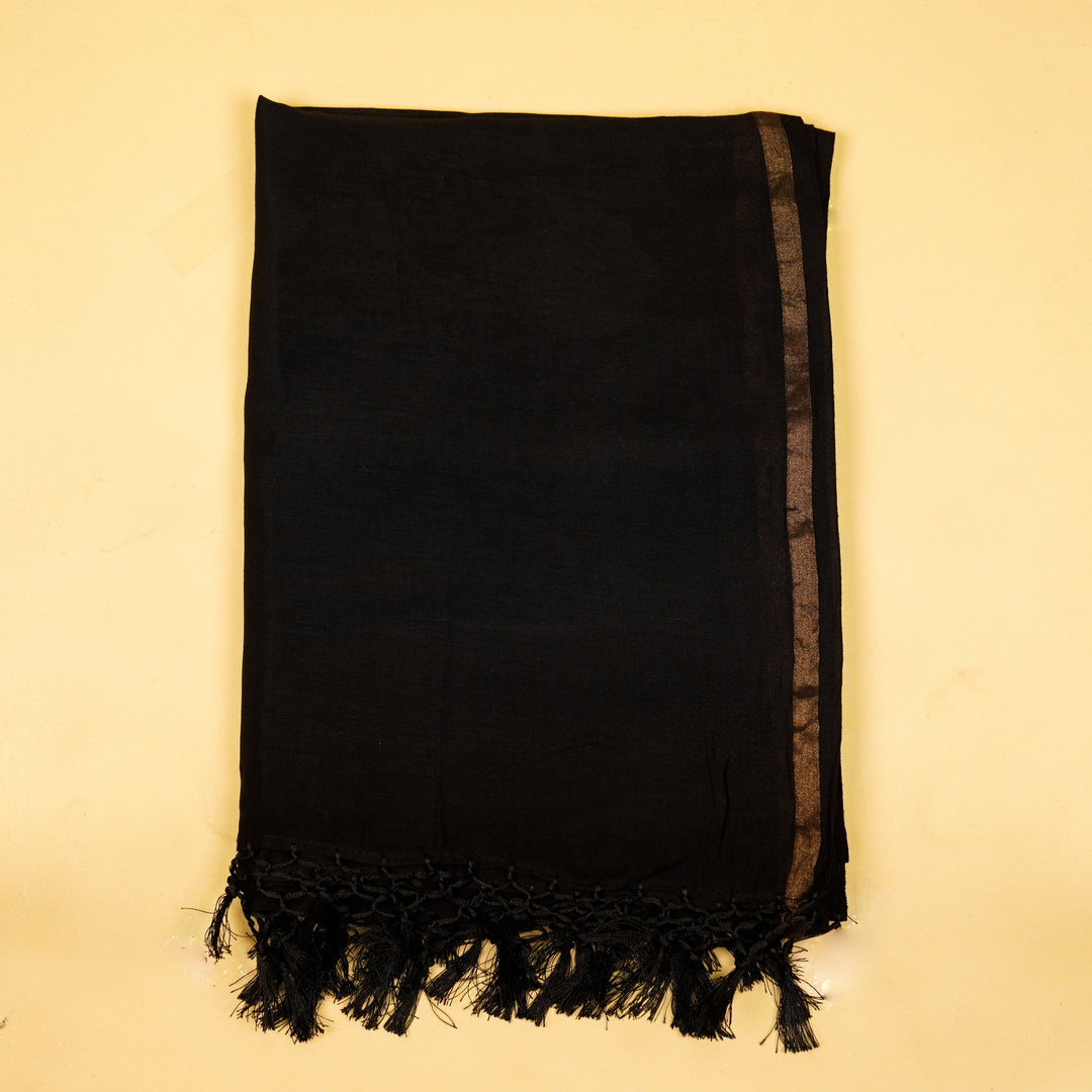 Kiyana Buta Suit fabric set on Georgette (Unstitched)- Black
