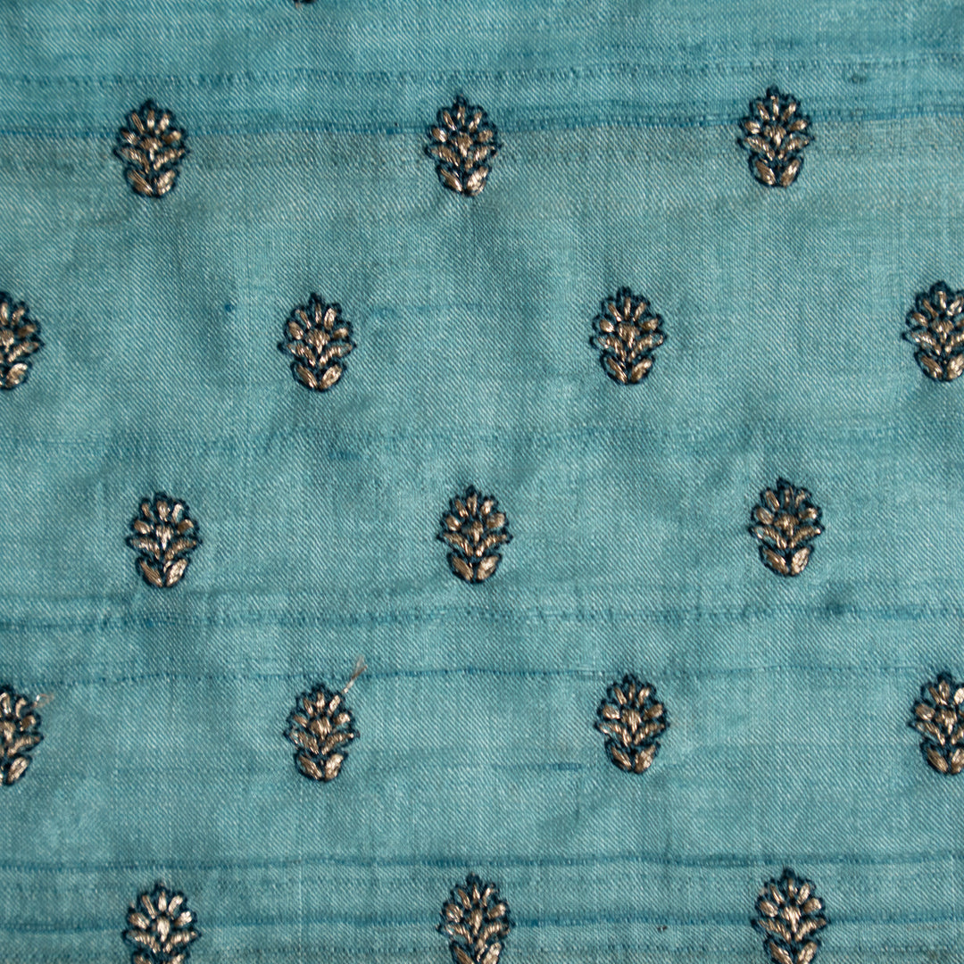 Noya Buti on Turquoise Tussar Silk