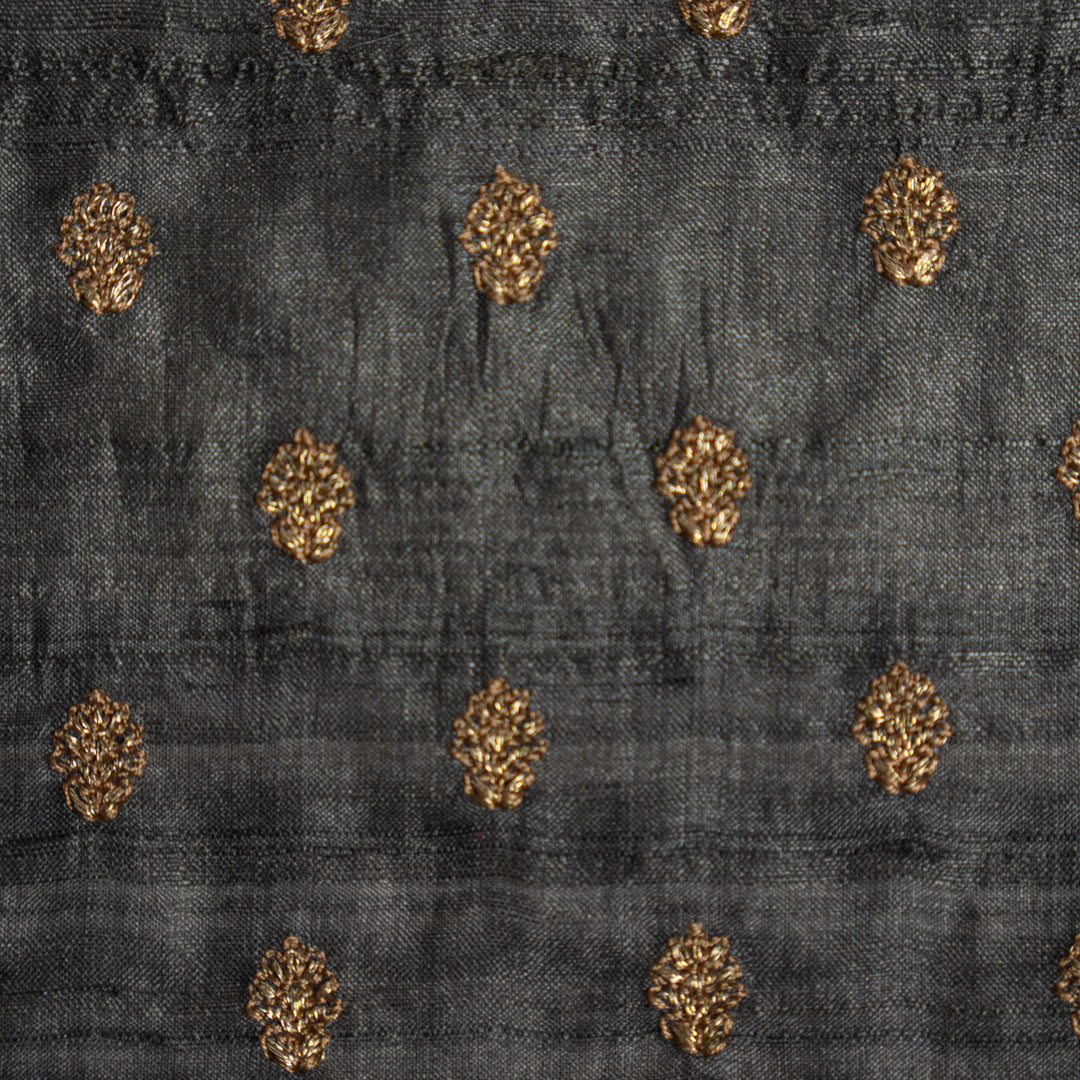 Noya Buti on Charcoal Tussar Silk