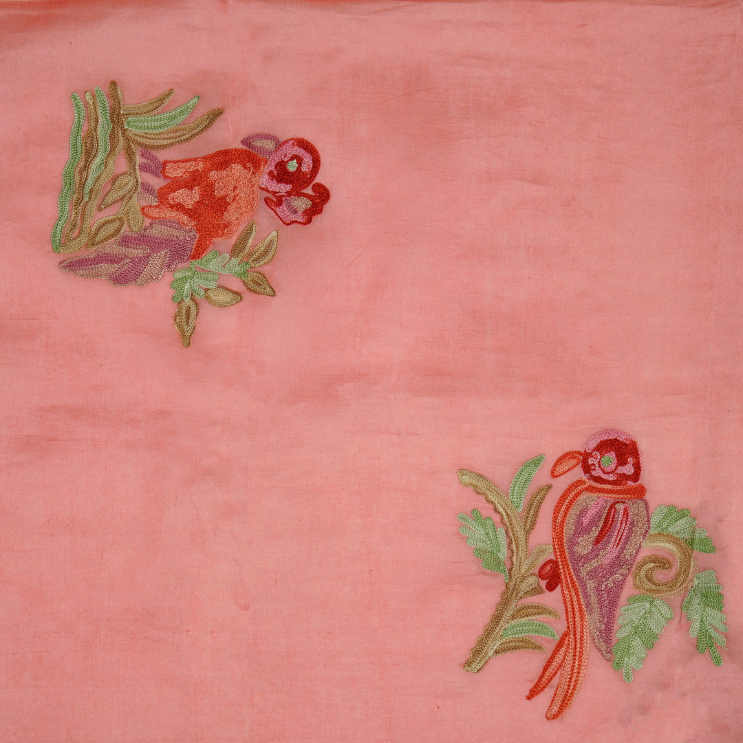 Kashvi Embroidered Dupatta on Gajari Silk Chanderi-Zarinama