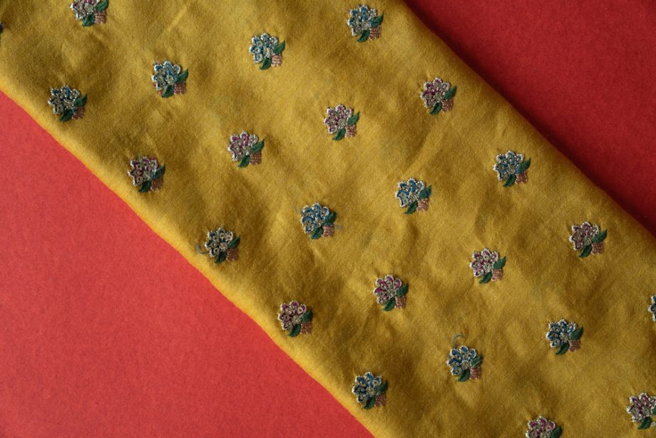 Soraya Buti on Mustard Yellow Munga Silk