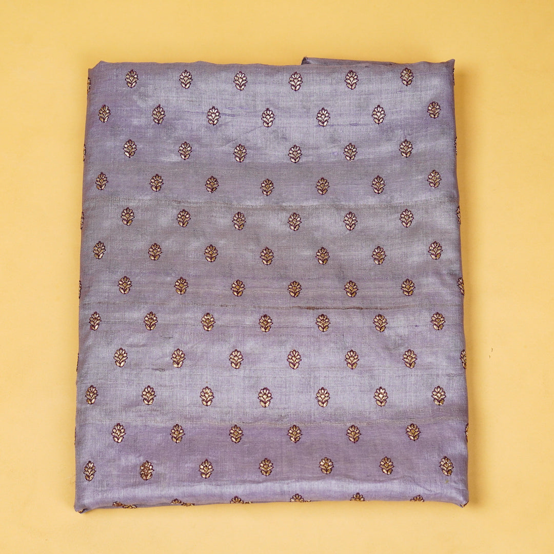 Noya Buti Suit fabric set on Tussar Silk (Unstitched)- Light Mauve
