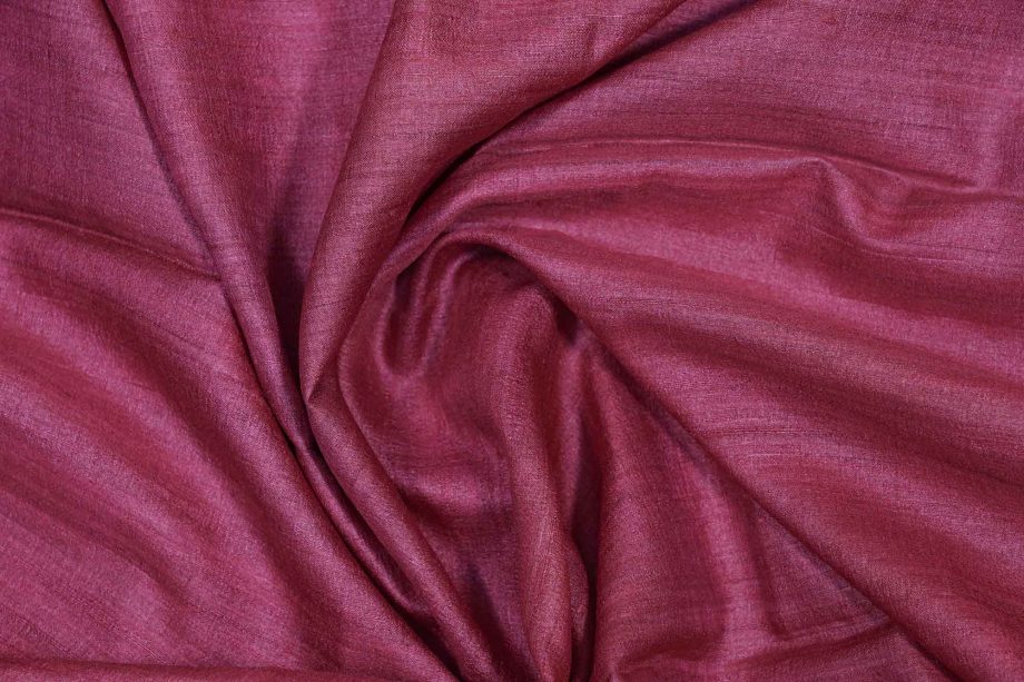 Magenta Colour Plain Tussar Silk