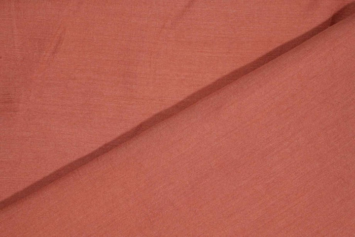 Deep Peach Colour Plain Munga Silk