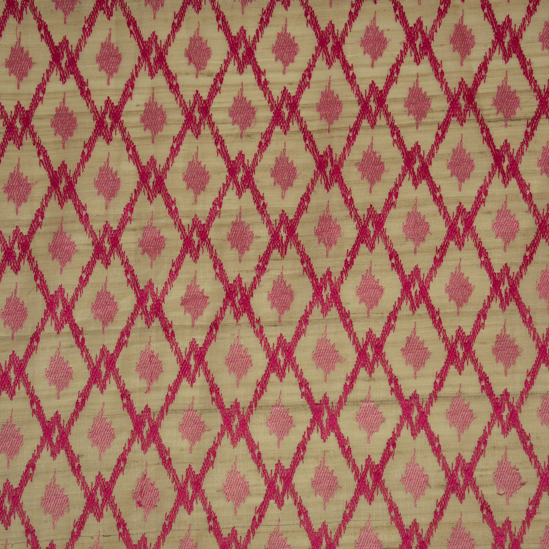 Manal Jaal on Natural/Fuxia Tussar Silk