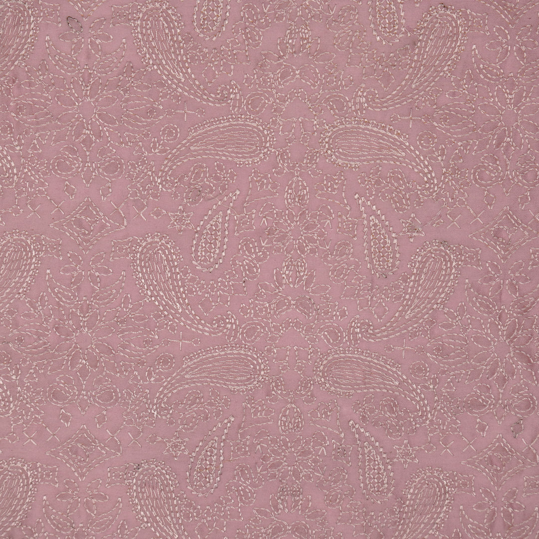 Aiba Jaal on Lilac Pink Silk Chanderi