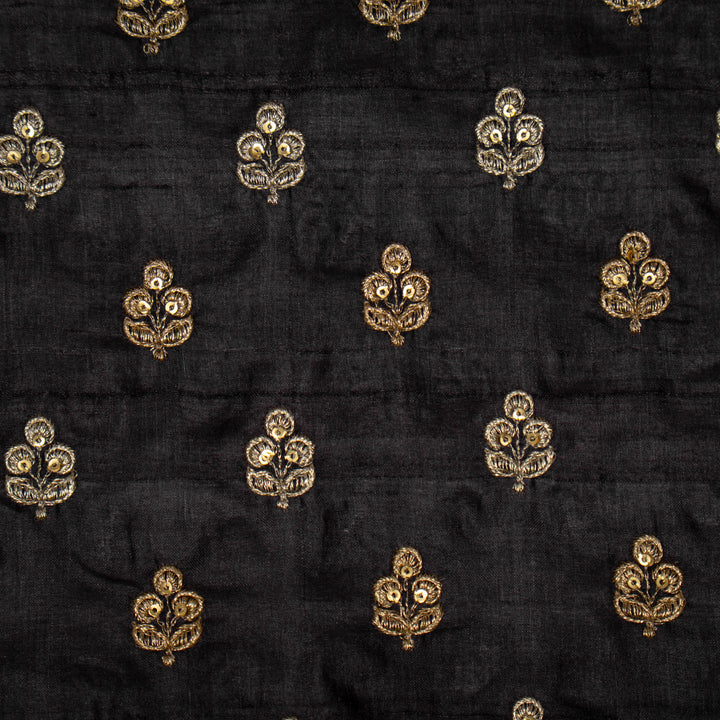 Azra Buti On Black Tussar Silk