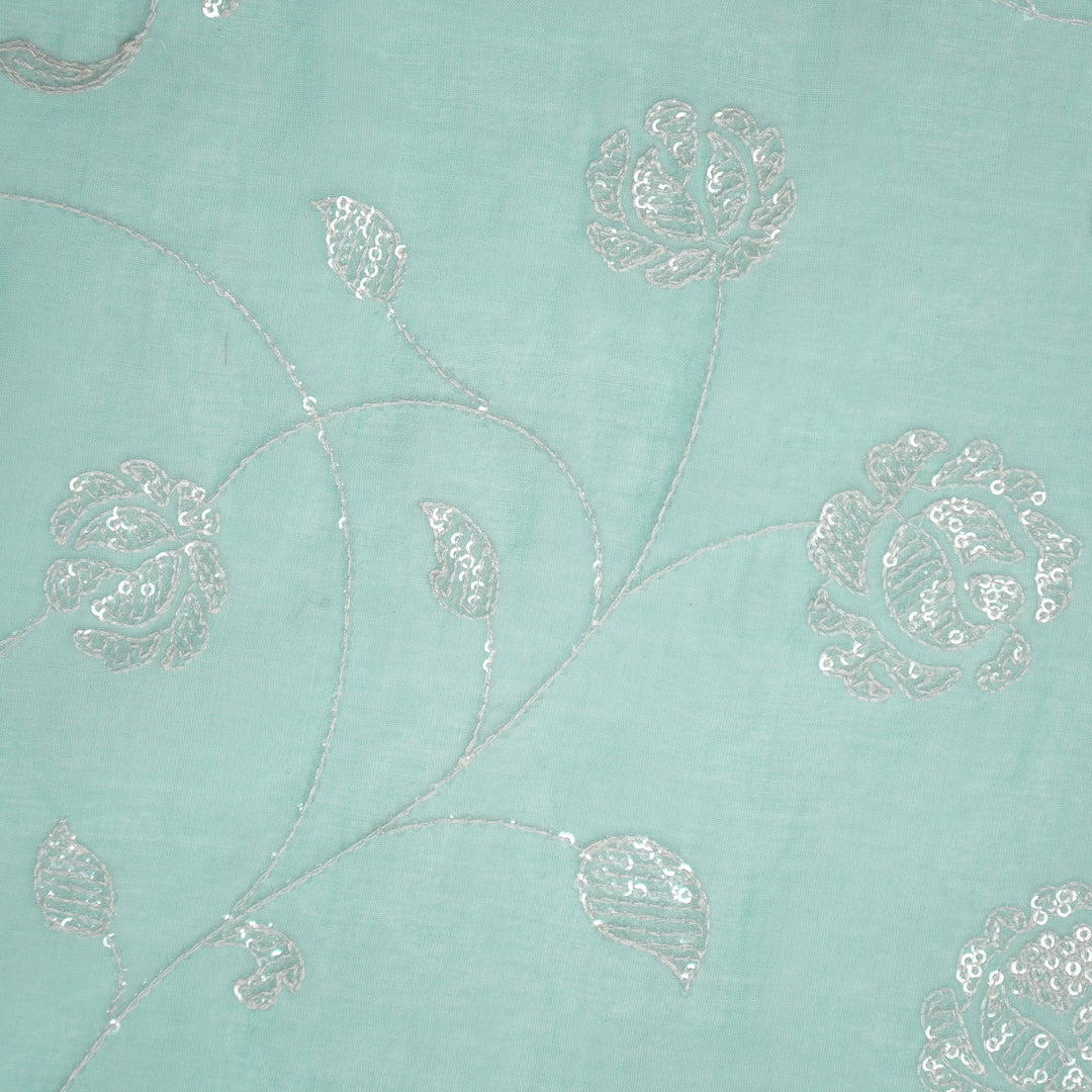 Freya Jaal on Light Turquoise Cotton Silk