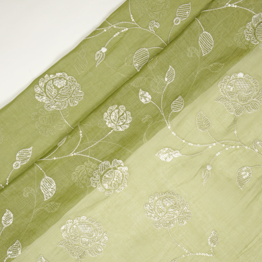 Freya Jaal on Olive Green Cotton Silk