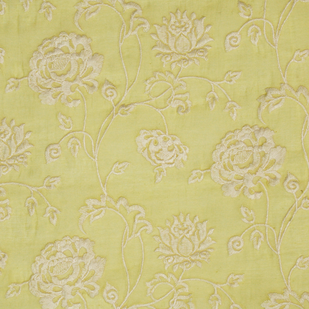 Bani Jaal on Light Yellow Cotton Silk