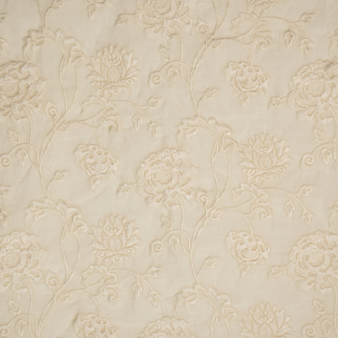 Bani Jaal on Ivory Cotton Silk