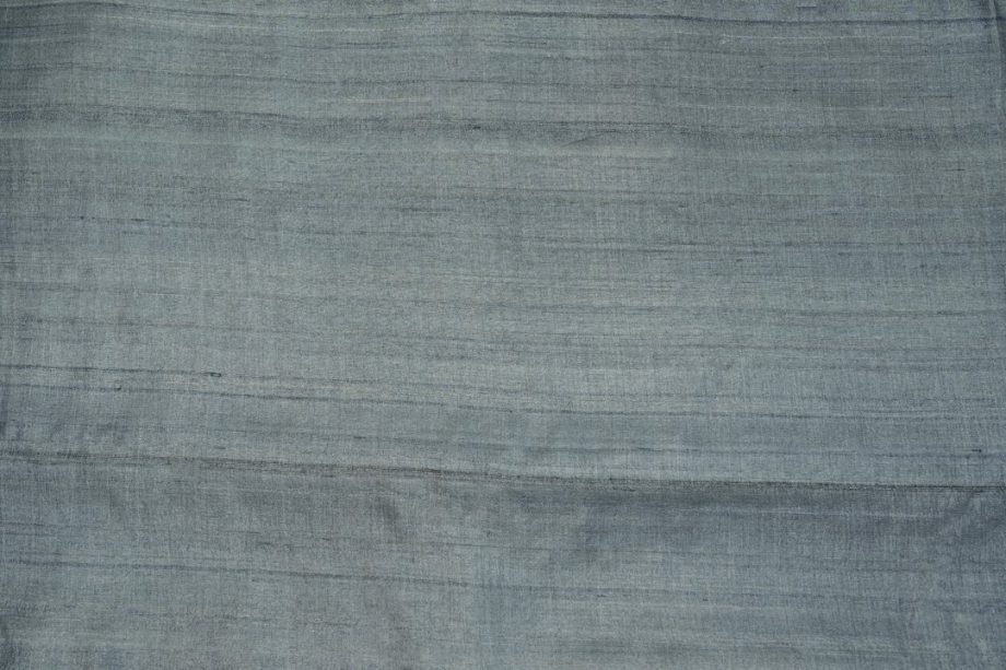 Steel Grey Colour Plain Tussar Silk -Zarinama