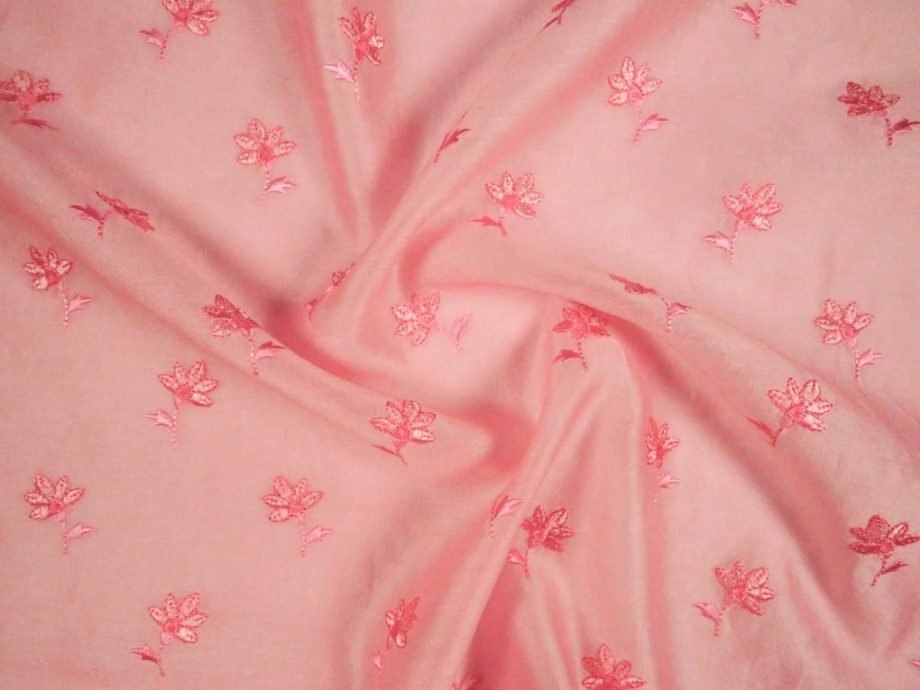 Shirin Buti On Baby Pink Silk Chanderi