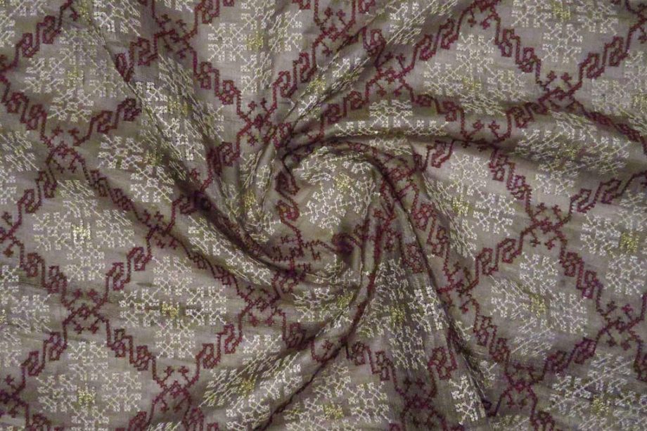 Swara On Onion Self Tussar Silk-Zarinama