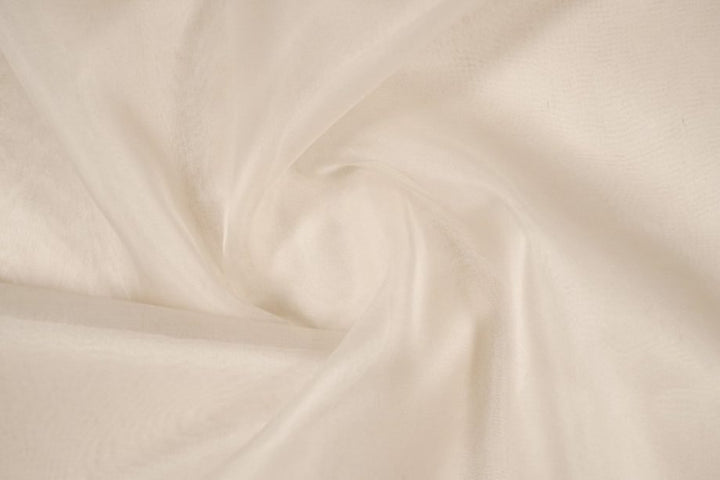 Ivory Plain Silk Organza- Zarinama