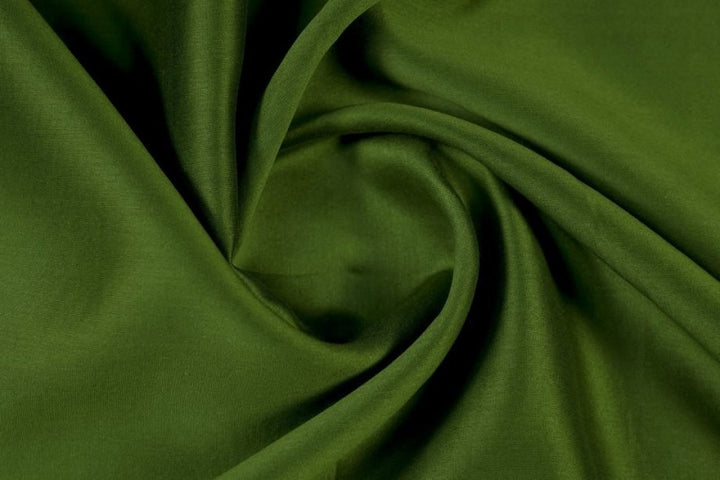 Leaf Green Plain Silk Chanderi- Zarinama