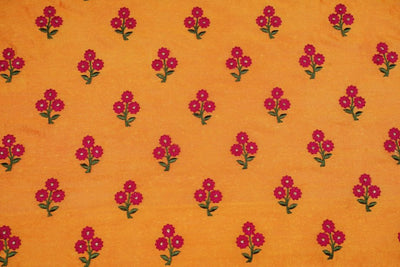 Mahua Floral Buti on Mango Silk Chanderi