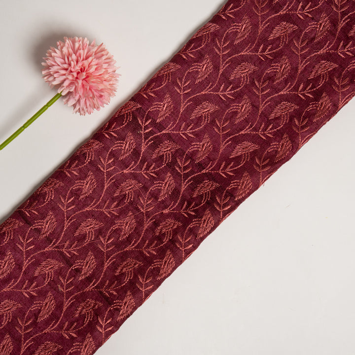 Rafif Jaal on Maroon Tussar Silk