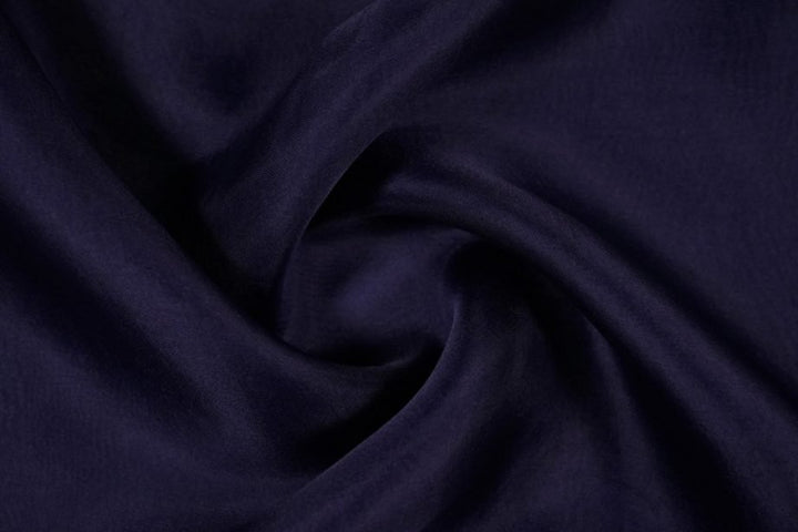 Navy Blue Plain Silk Organza- Zarinama
